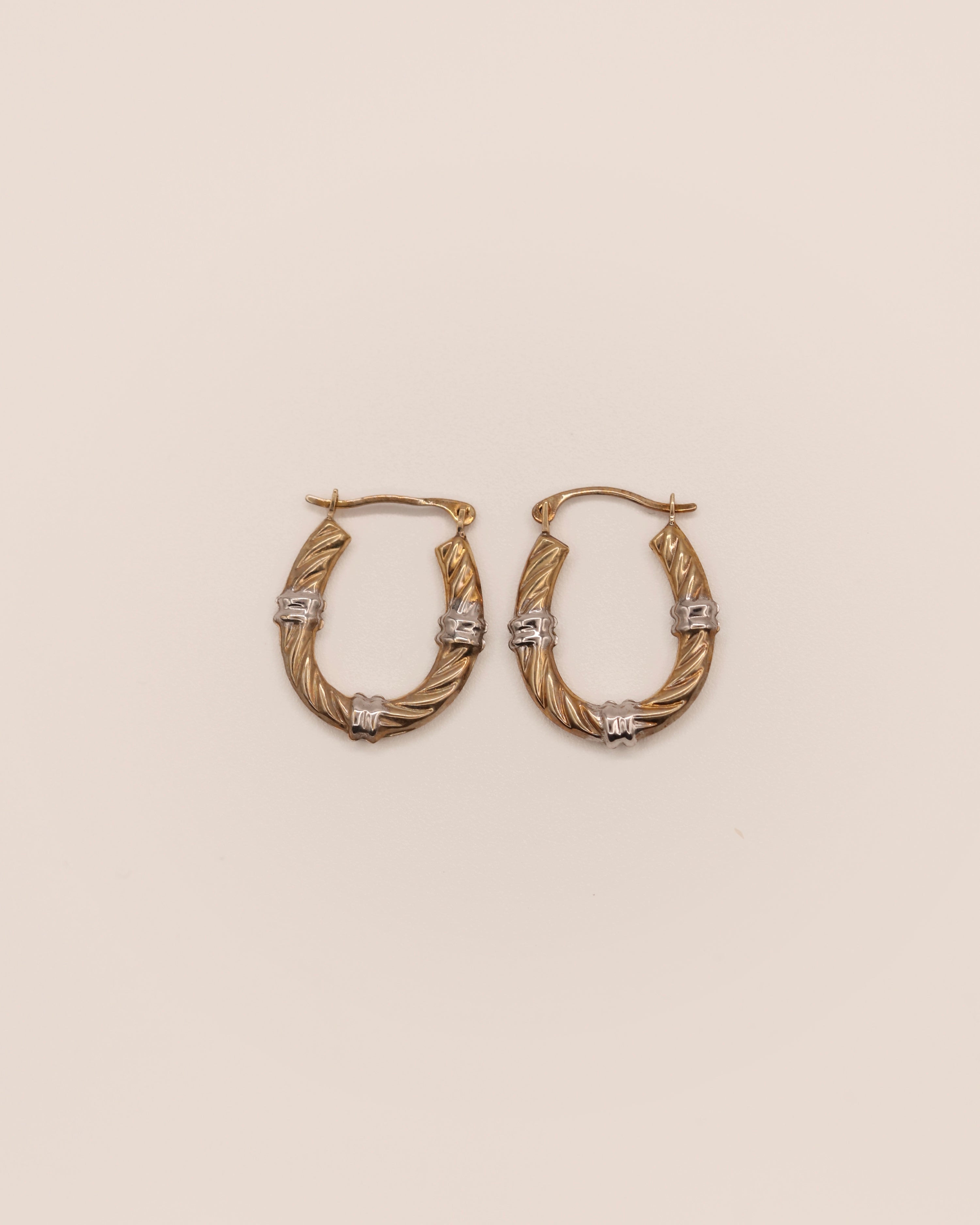 Two Tone Twisted Hoops