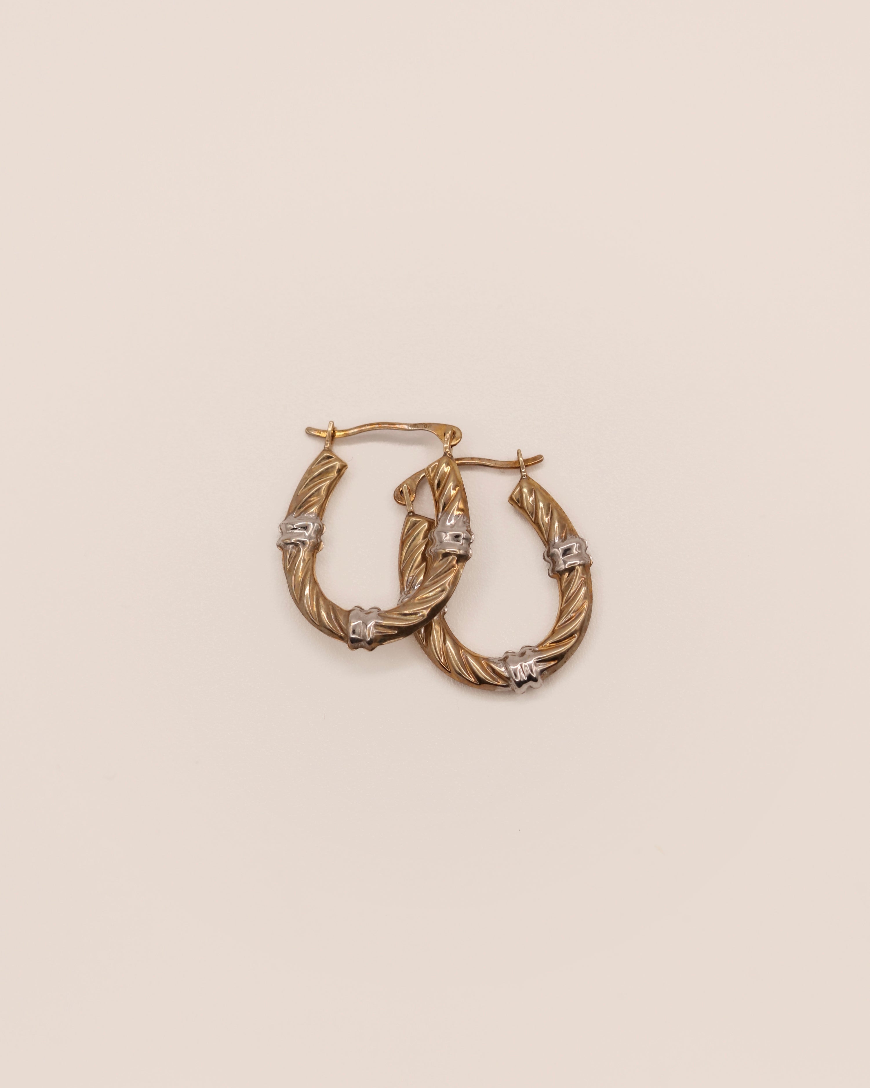 Two Tone Twisted Hoops