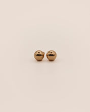 Dome Button Gold Earrings