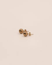 Dome Button Gold Earrings