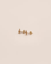 Petite Textured Diamond Heart Studs