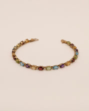 Multi Gemstone Line Bracelet