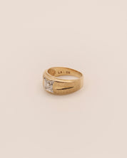 Gold Square Cut Diamond Ring