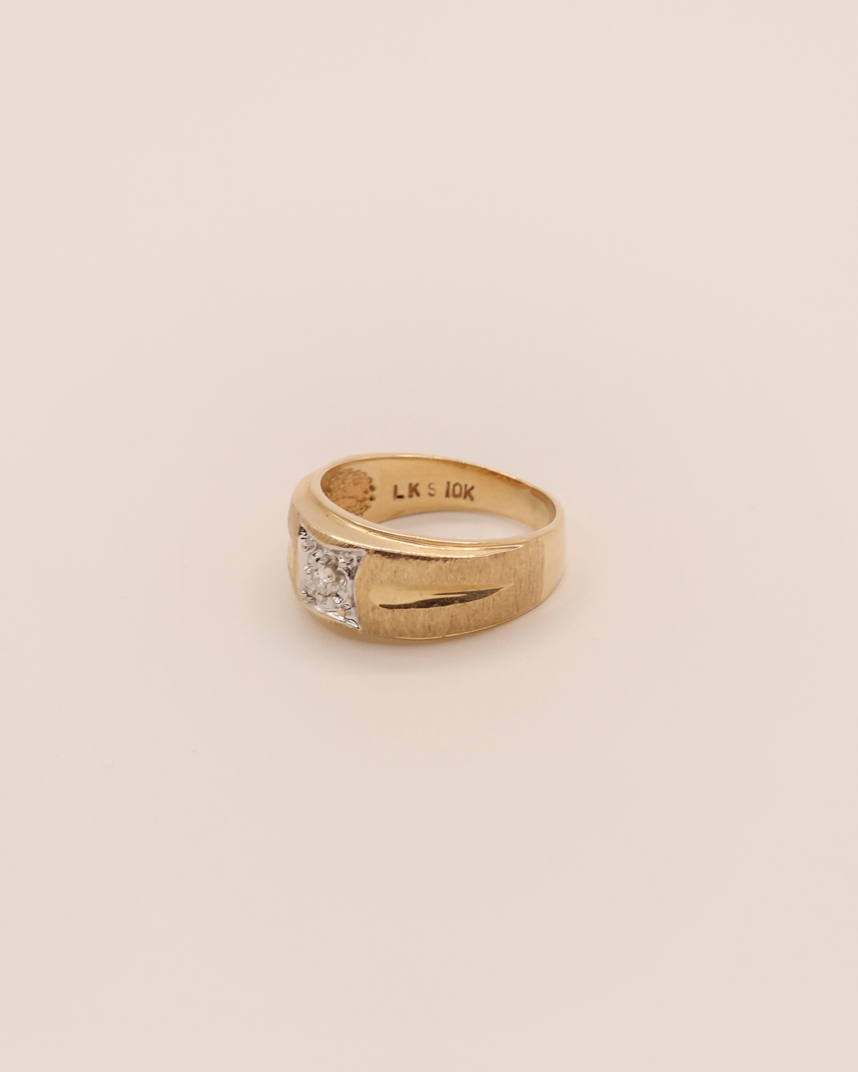 Gold Square Cut Diamond Ring