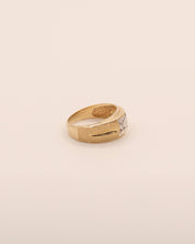 Gold Square Cut Diamond Ring