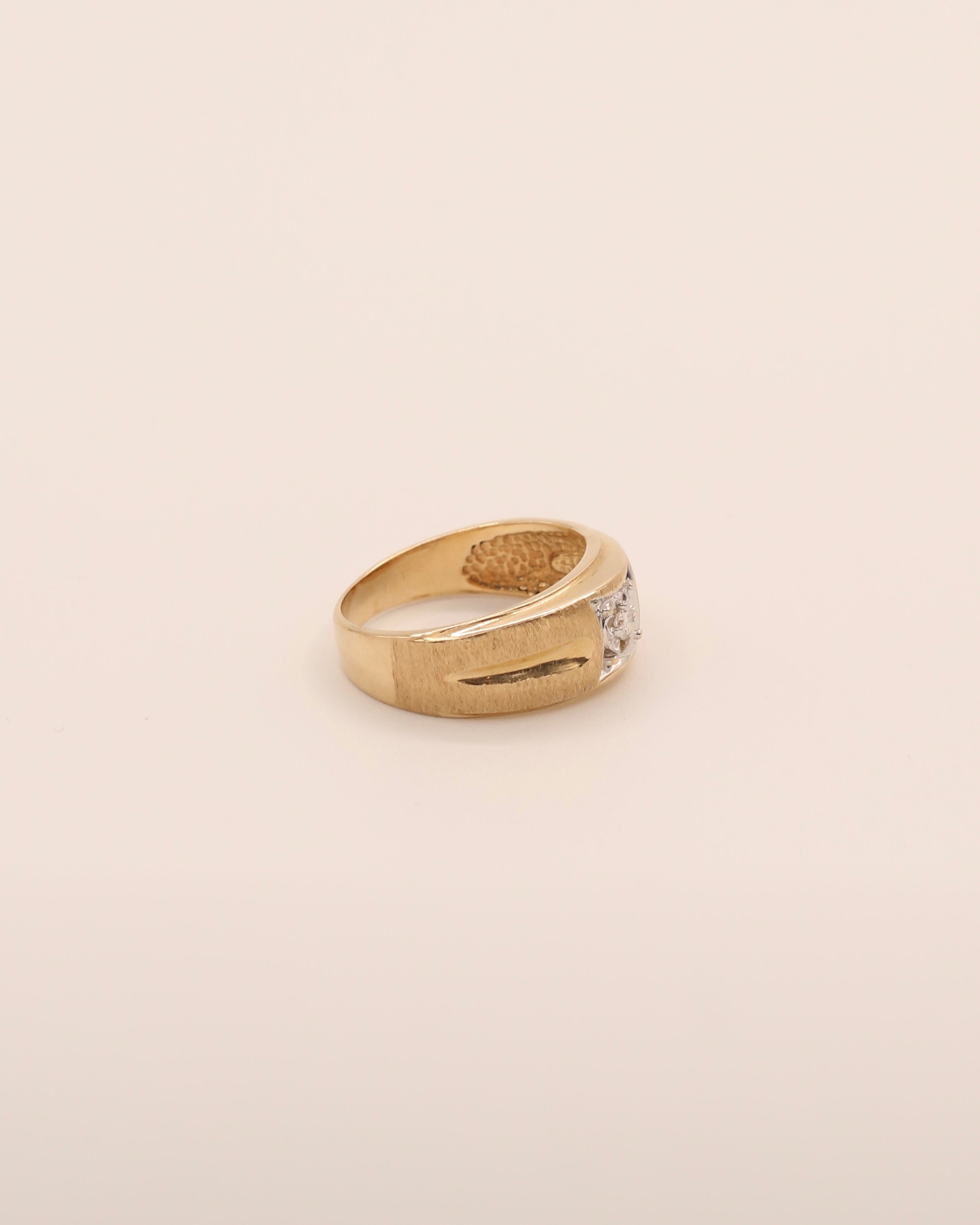 Gold Square Cut Diamond Ring