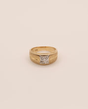 Gold Square Cut Diamond Ring