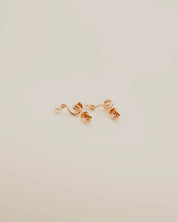 White Pearl Diamond Dangle Earrings