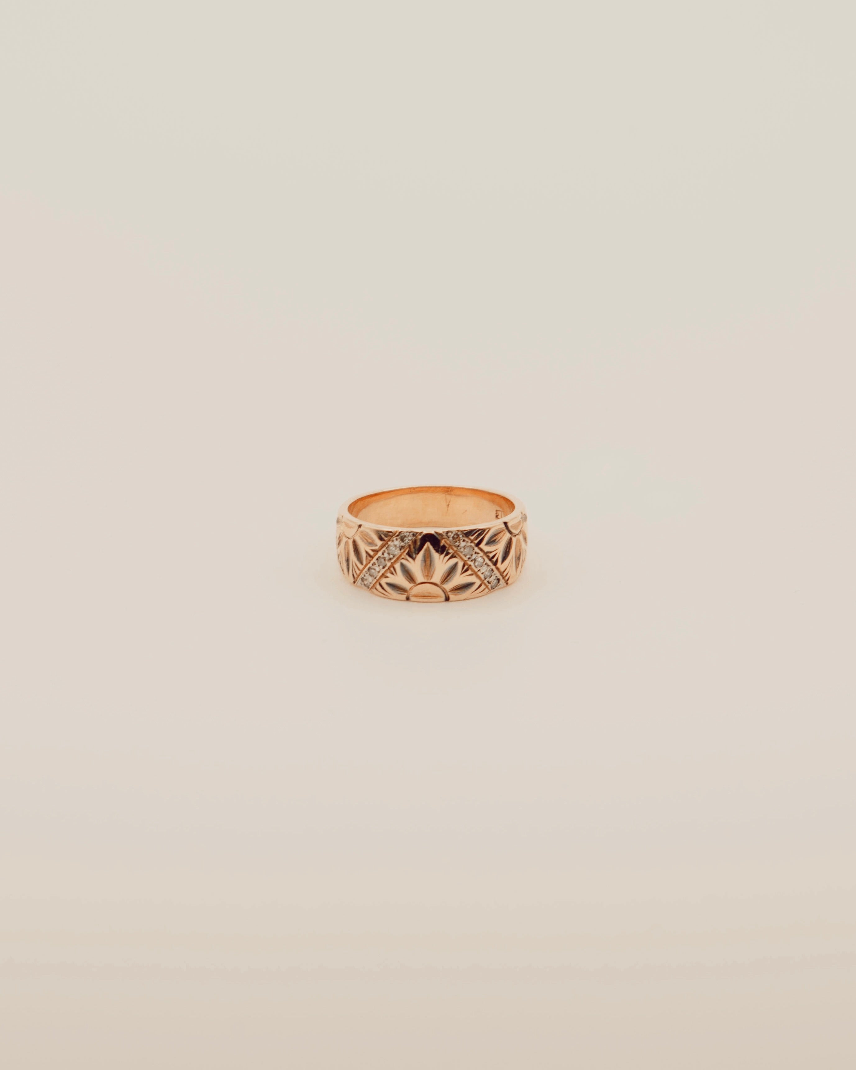 Engraved Diamond Band