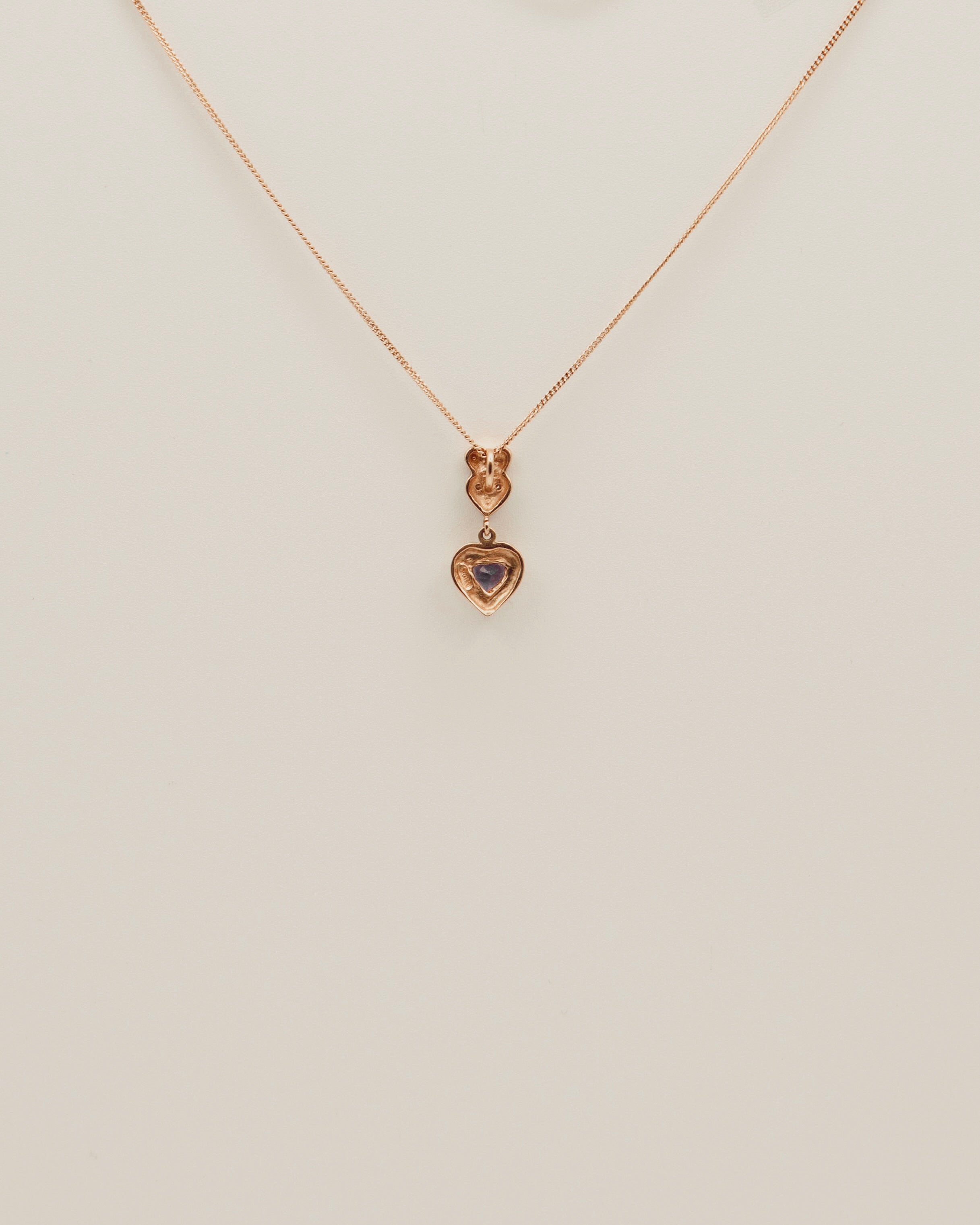 Two Tone Diamond Heart Necklace