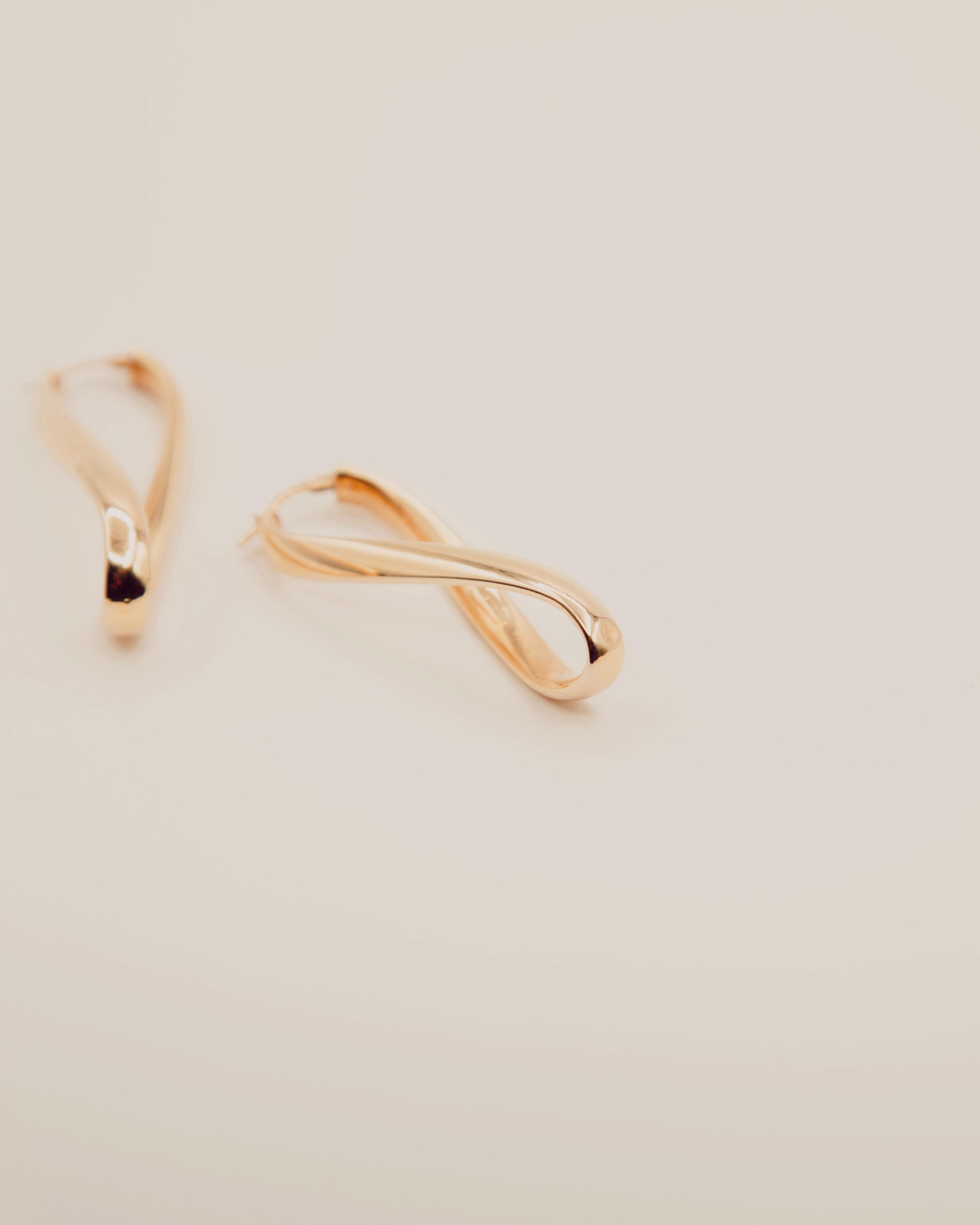 Twisted Gold Hoop Earrings