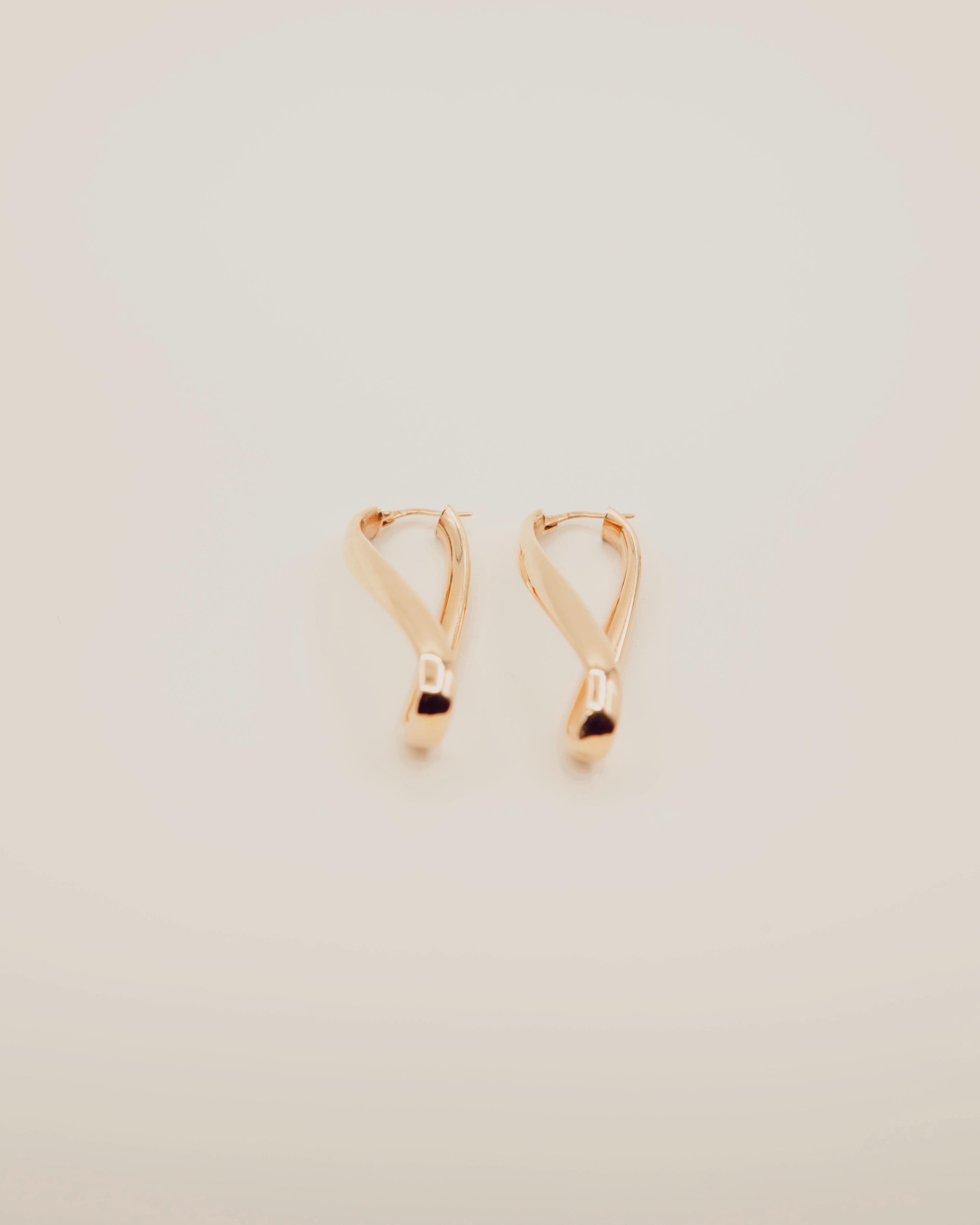 Twisted Gold Hoop Earrings