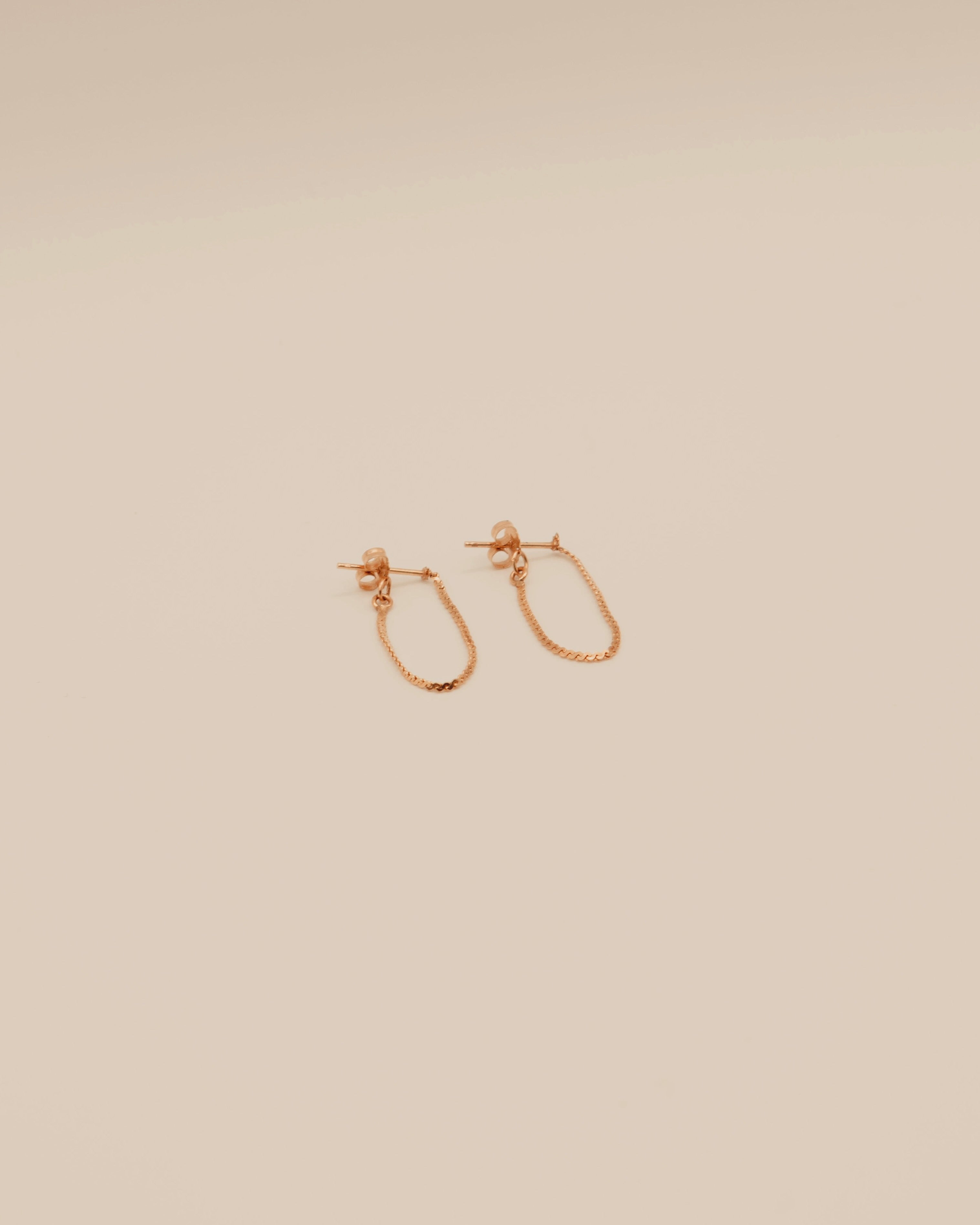 Gold Chain Loop Earrings