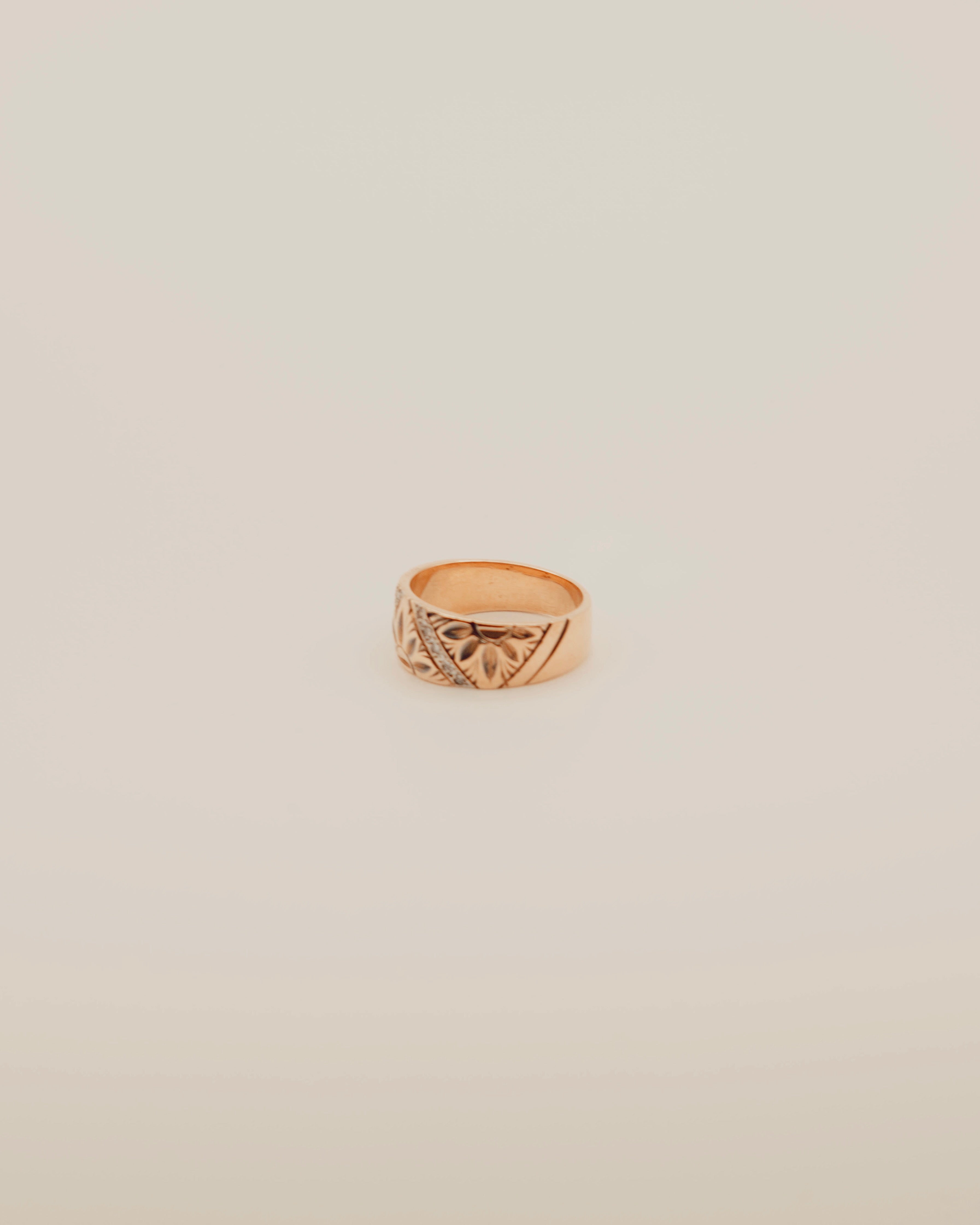 Engraved Diamond Band