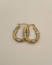 Two Tone Twisted Hoops