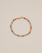Multi Gemstone Line Bracelet