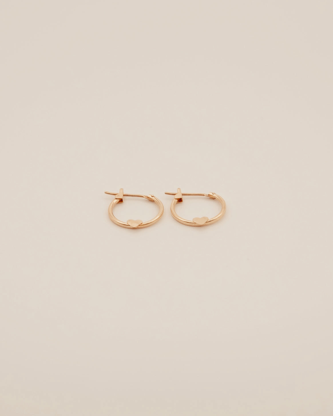 Small Heart Hoop Earrings