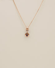 Two Tone Diamond Heart Necklace