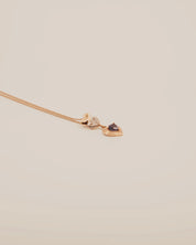 Two Tone Diamond Heart Necklace