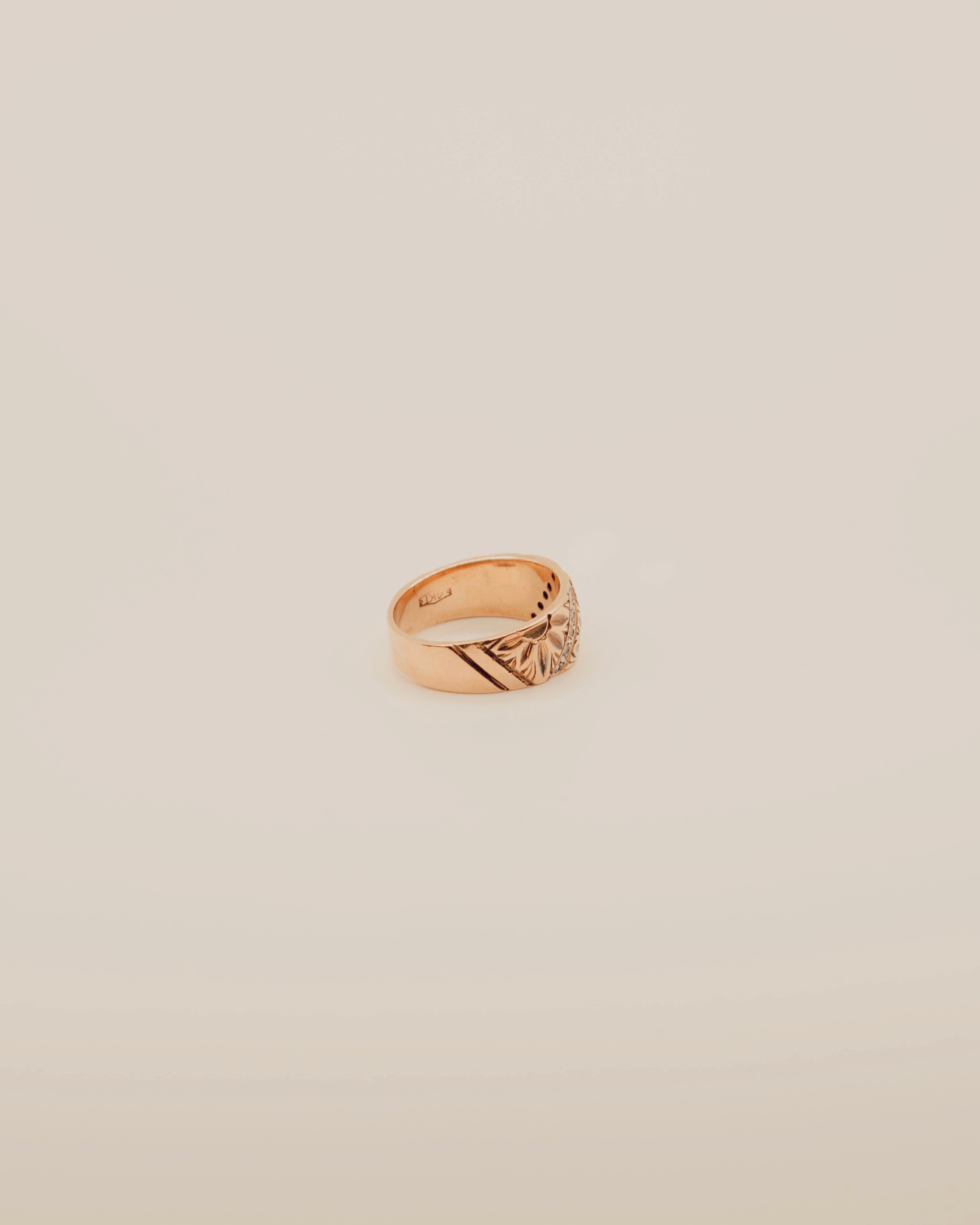 Engraved Diamond Band