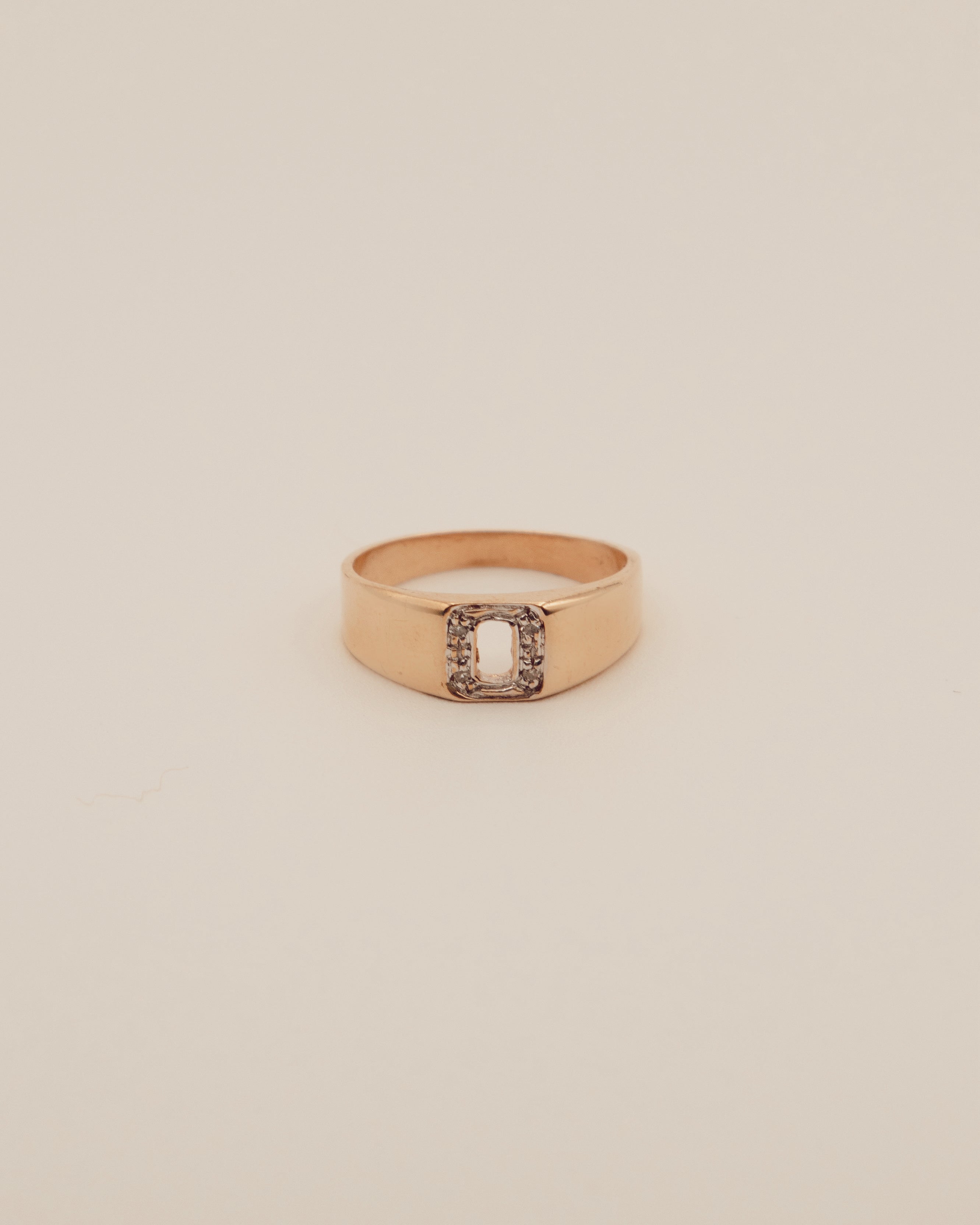 Cut Out Signet Pinky Ring