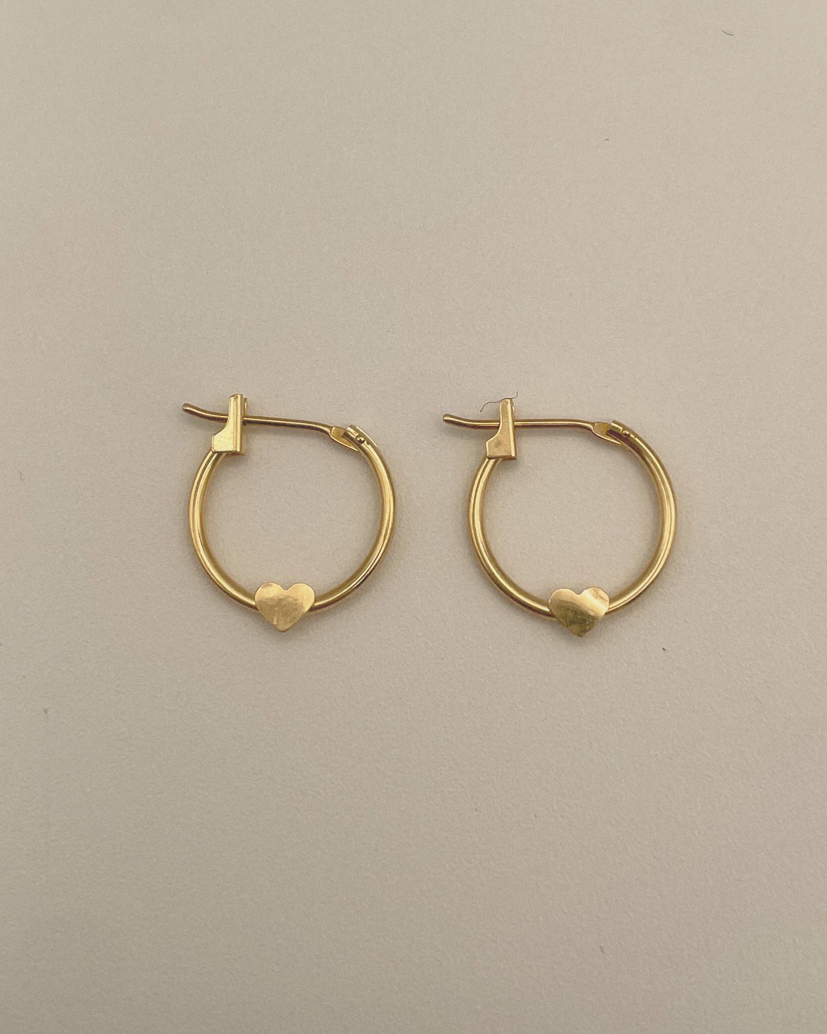 Small Heart Hoop Earrings