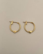 Small Heart Hoop Earrings