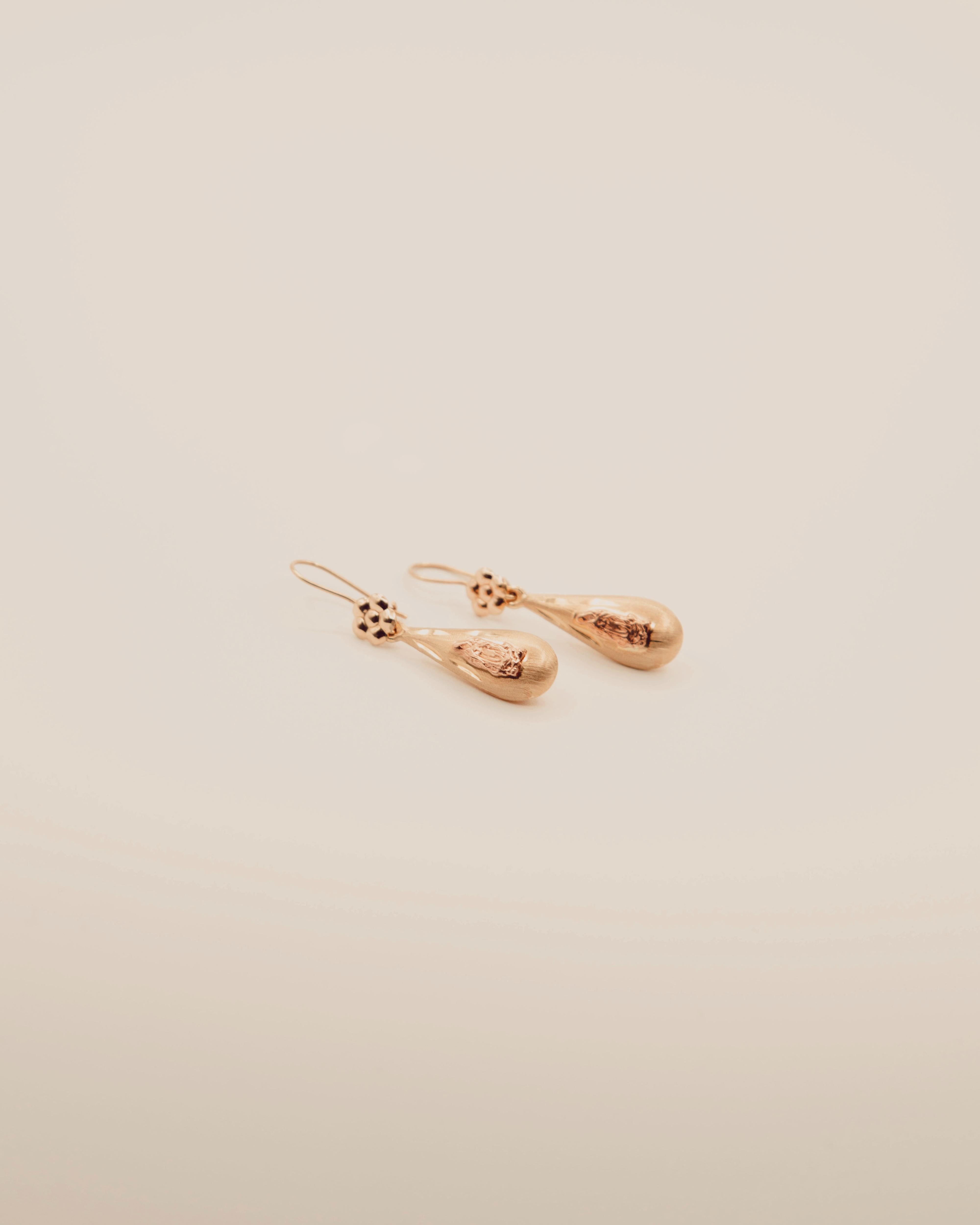Virgin Mary Drop Earring