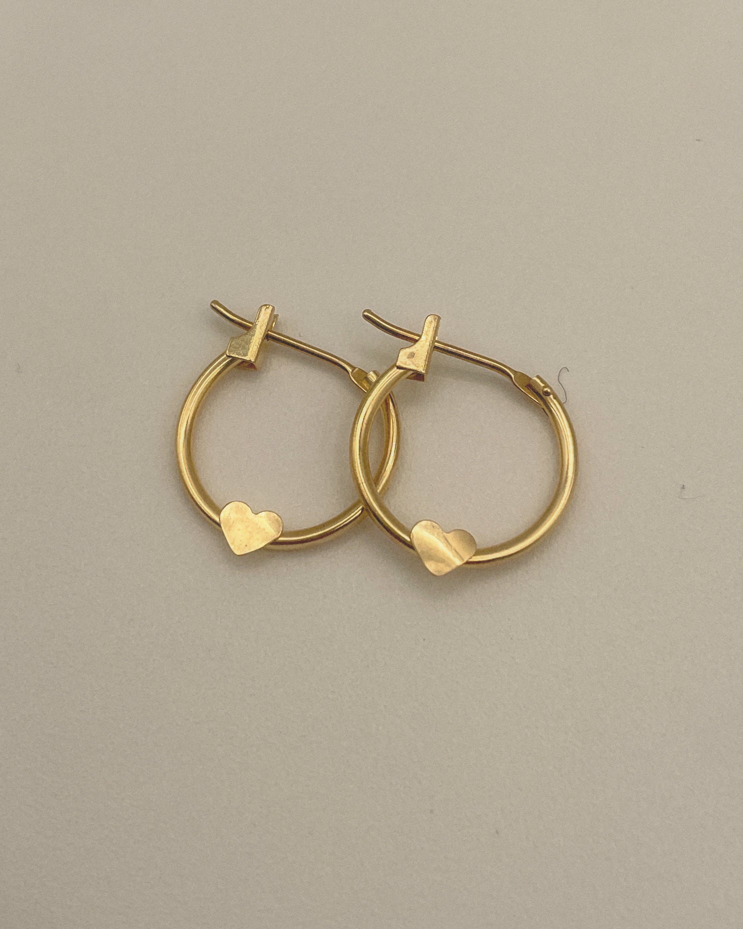 Small Heart Hoop Earrings