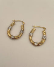 Two Tone Twisted Hoops