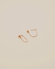 Gold Chain Loop Earrings