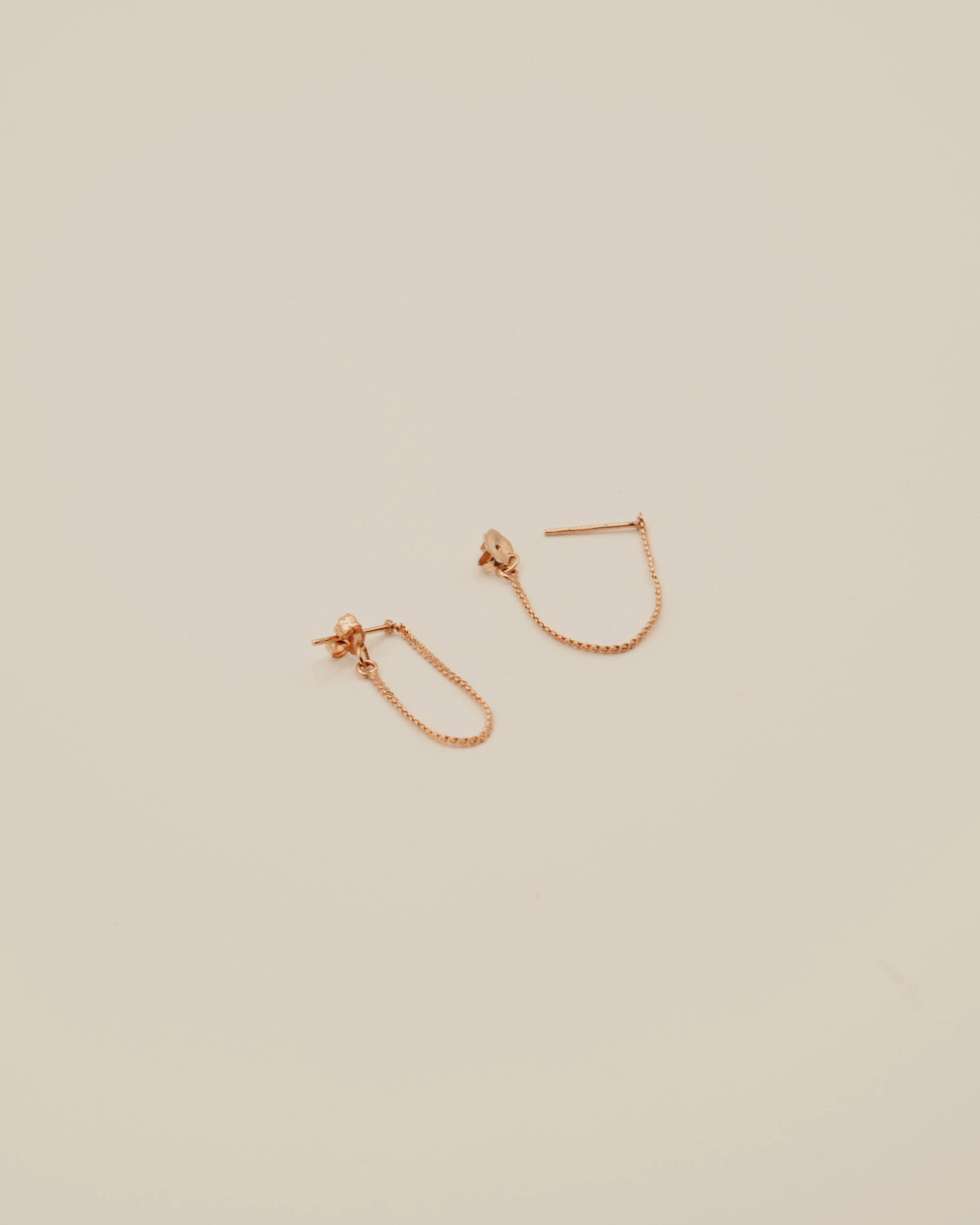 Gold Chain Loop Earrings